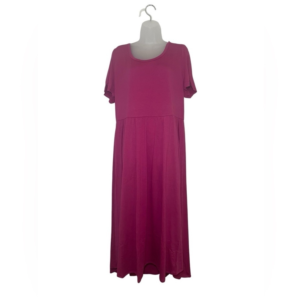 Lularoe New NWT Riley Plus Dress Raspberry Pink Size 3XL